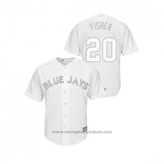 Maglia Baseball Uomo Toronto Blue Jays Derek Fisher 2019 Players Weekend Replica Bianco