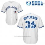 Maglia Baseball Uomo Toronto Blue Jays Drew Hutchison 36 Bianco Home Cool Base