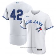 Maglia Baseball Uomo Toronto Blue Jays Jackie Robinson Autentico Bianco