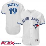 Maglia Baseball Uomo Toronto Blue Jays Jose Bautista Autentico Collection Bianco Flex Base