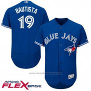 Maglia Baseball Uomo Toronto Blue Jays Jose Bautista Blu Flex Base Autentico Collection
