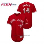 Maglia Baseball Uomo Toronto Blue Jays Justin Smoak Flex Base Fashion Canada Day Rosso