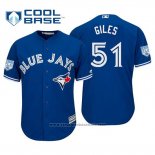 Maglia Baseball Uomo Toronto Blue Jays Ken Giles Cool Base Allenamento Primaverile 2019 Blu