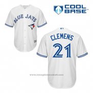 Maglia Baseball Uomo Toronto Blue Jays Roger Clemens 21 Bianco Home Cool Base