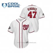 Maglia Baseball Uomo Washington Nationals Howie Kendrick 2019 World Series Bound Cool Base Bianco