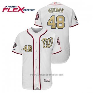 Maglia Baseball Uomo Washington Nationals Javy Guerra 2019 Gold Program Flex Base Bianco