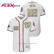 Maglia Baseball Uomo Washington Nationals Juan Soto 2019 Gold Program Flex Base Bianco