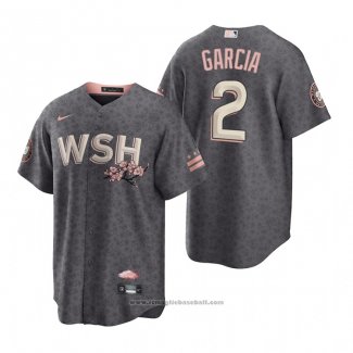 Maglia Baseball Uomo Washington Nationals Luis Garcia 2022 City Connect Replica Grigio