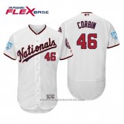 Maglia Baseball Uomo Washington Nationals Patrick Corbin Flex Base Allenamento Primaverile 2019 Bianco