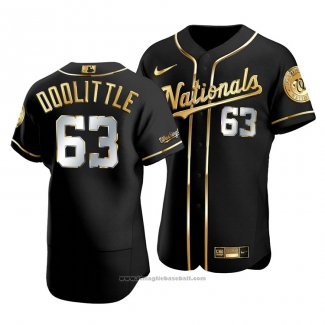 Maglia Baseball Uomo Washington Nationals Sean Doolittle Golden Edition Autentico Nero Or