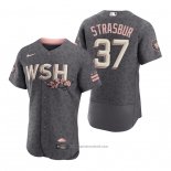 Maglia Baseball Uomo Washington Nationals Stephen Strasburg 2022 City Connect Autentico Grigio