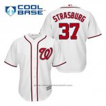 Maglia Baseball Uomo Washington Nationals Stephen Strasburg 37 Bianco Home Cool Base