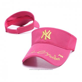 Sports Visor New York Yankees Or Rosa