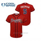 Maglia Baseball Bambino Atlanta Braves Freddie Freeman Cool Base Alternato Rosso1