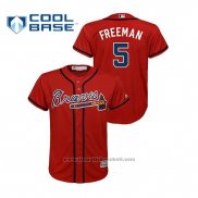 Maglia Baseball Bambino Atlanta Braves Freddie Freeman Cool Base Alternato Rosso1