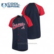 Maglia Baseball Bambino Atlanta Braves Personalizzate Stitches Blu Rosso