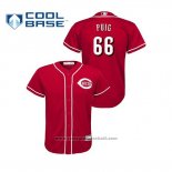 Maglia Baseball Bambino Cincinnati Reds Yasiel Puig Cool Base Alternato Rosso2