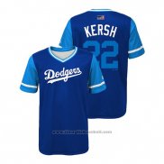 Maglia Baseball Bambino Los Angeles Dodgers Clayton Kershaw 2018 LLWS Players Weekend Kersh Blu