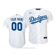 Maglia Baseball Bambino Los Angeles Dodgers Personalizzate Replica Primera 2020 Bianco