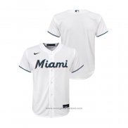 Maglia Baseball Bambino Miami Marlins Replica Primera Bianco