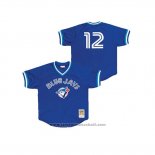 Maglia Baseball Bambino Toronto Blue Jays Roberto Alomar Cooperstown Collection Mesh Batting Practice Blu
