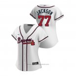 Maglia Baseball Donna Atlanta Braves Luke Jackson 2020 Replica Home Bianco