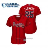 Maglia Baseball Donna Atlanta Braves Tyler Flowers Cool Base Alternato 2019 Rosso