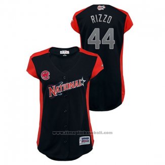 Maglia Baseball Donna Chicago Cubs 2019 All Star Workout National League Anthony Rizzo Blu