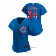 Maglia Baseball Donna Chicago Cubs Jon Lester 2020 Replica Alternato Blu