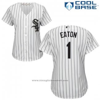 Maglia Baseball Donna Chicago White Sox 1 Adam Eaton Bianco Autentico Collection Cool Base