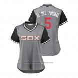 Maglia Baseball Donna Chicago White Sox Yolmer Sanchez 2018 LLWS Players Weekend El Del Pinonal Grigio