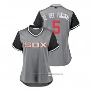 Maglia Baseball Donna Chicago White Sox Yolmer Sanchez 2018 LLWS Players Weekend El Del Pinonal Grigio