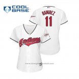 Maglia Baseball Donna Cleveland Indians Jose Ramirez 2019 All Star Patch Cool Base Bianco