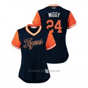 Maglia Baseball Donna Detroit Tigers Miguel Cabrera 2018 LLWS Players Weekend Miggy Blu