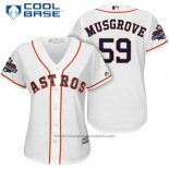 Maglia Baseball Donna Houston Astros 2017 World Series Campeones Joe Musgrove Bianco Cool Base