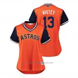 Maglia Baseball Donna Houston Astros Tyler Whitey 2018 LLWS Players Weekend Bianco Orange