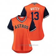 Maglia Baseball Donna Houston Astros Tyler Whitey 2018 LLWS Players Weekend Bianco Orange