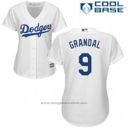 Maglia Baseball Donna Los Angeles Dodgers 9 Yasmani Grandal Cool Base