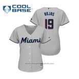 Maglia Baseball Donna Miami Marlins Miguel Rojas Cool Base Road 2019 Grigio