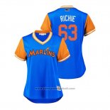 Maglia Baseball Donna Miami Marlins Trevor Richards 2018 LLWS Players Weekend Richie Blu