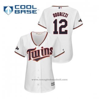 Maglia Baseball Donna Minnesota Twins Jake Odorizzi 2019 Postseason Cool Base Bianco