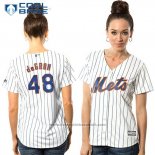 Maglia Baseball Donna New York Mets Jacob Degrom Cool Base Bianco