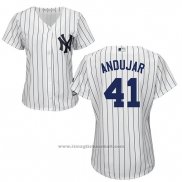 Maglia Baseball Donna New York Yankees Miguel Andujar Bianco Home