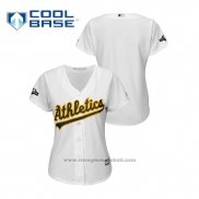 Maglia Baseball Donna Oakland Athletics 2019 Postseason Cool Base Bianco