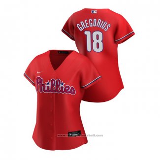 Maglia Baseball Donna Philadelphia Phillies Didi Gregorius 2020 Replica Alternato Rosso