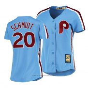 Maglia Baseball Donna Philadelphia Phillies Mike Schmidt Cooperstown Collection Road Blu