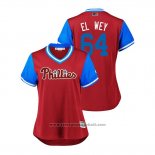 Maglia Baseball Donna Philadelphia Phillies Victor Arano 2018 LLWS Players Weekend El Wey Scarlet