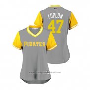 Maglia Baseball Donna Pittsburgh Pirates Jordan Luplow 2018 LLWS Players Weekend Luplow Grigio