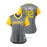 Maglia Baseball Donna San Diego Padres Franmil Reyes 2018 LLWS Players Weekend La Mole Grigio