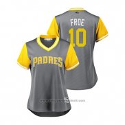 Maglia Baseball Donna San Diego Padres Hunter Renfroe 2018 LLWS Players Weekend Froe Grigio